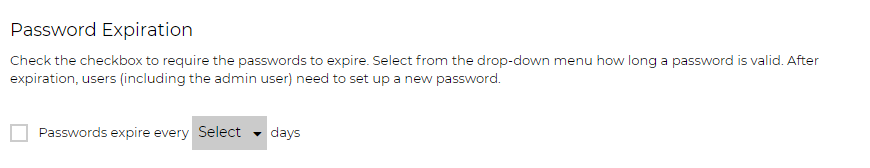 Password Expiration