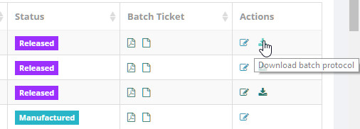 GMP ISO 22716 batch traceability